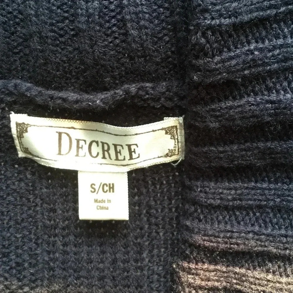 ❄️ Navy blue short sleeve‎ cowl neck open sweater ❄️ - Picture 2 of 8